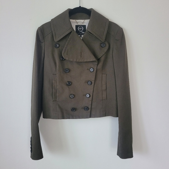 Alexander McQueen Olive‎ Green Military Cropped Jacket EUC Size 44 - Picture 1 of 14